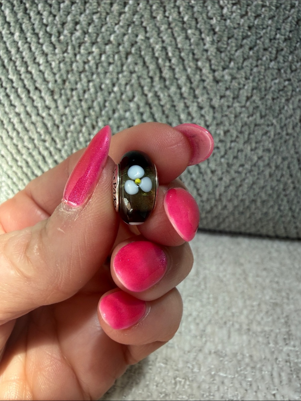 Pandora Murano glass and sterling silver charm